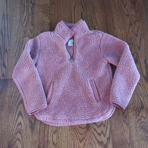 Cuddly Sherpa Pullover Quater Zip Sweatshirt